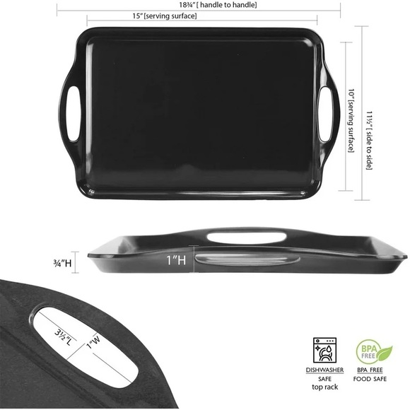Reston Lloyd Lemons Melamine Tray NWT - Picture 4 of 5